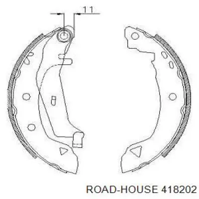 Задние барабанные колодки 418202 Road House