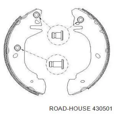 Задние барабанные колодки 430501 Road House