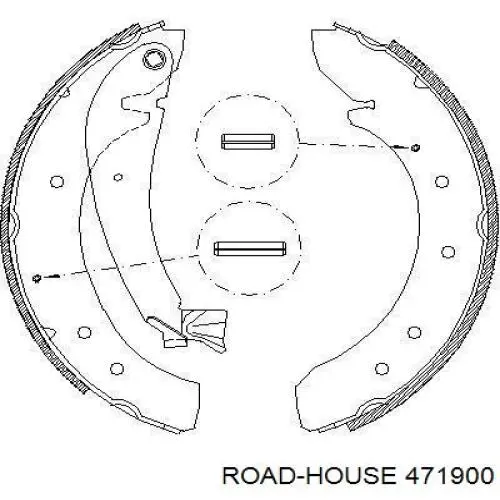 Задние барабанные колодки 471900 Road House