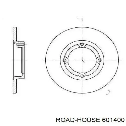 Передние тормозные диски 601400 Road House