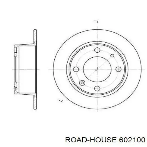 602100 Road House disco do freio traseiro