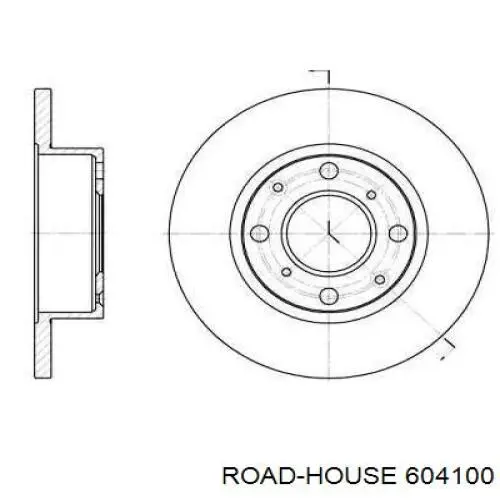 Передние тормозные диски 604100 Road House