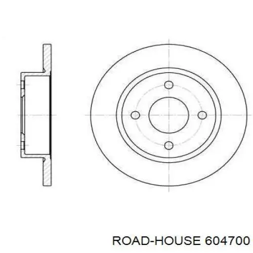 Передние тормозные диски 604700 Road House