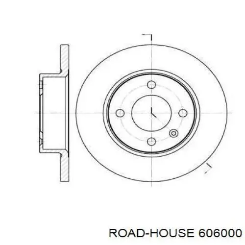 606000 Road House disco do freio dianteiro