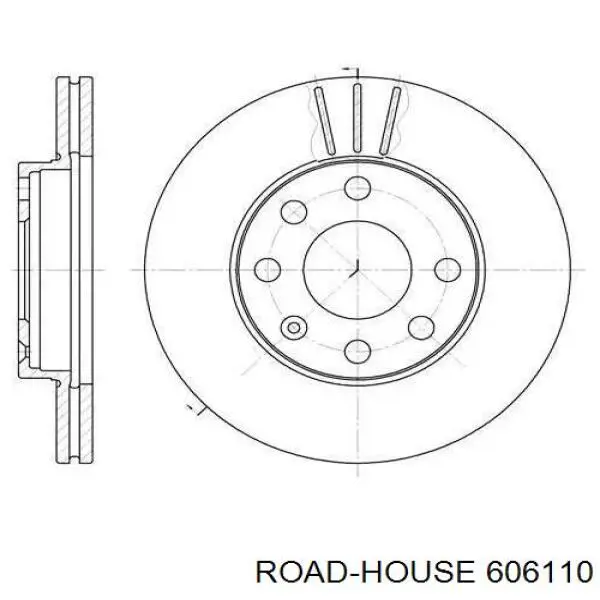 Передние тормозные диски 606110 Road House