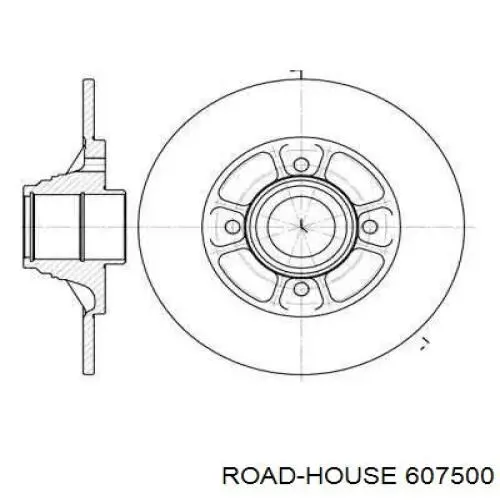 607500 Road House диск тормозной задний