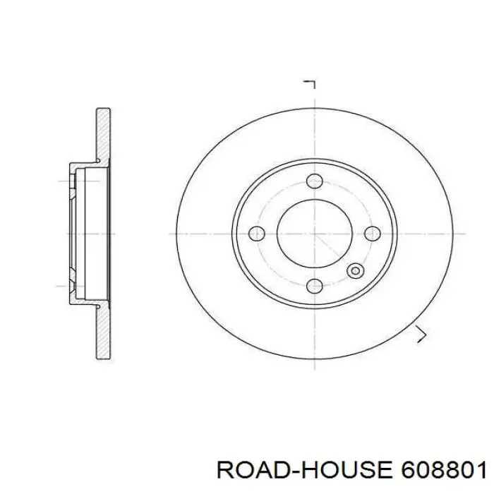 Передние тормозные диски 608801 Road House