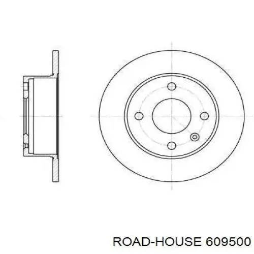 609500 Road House диск тормозной передний