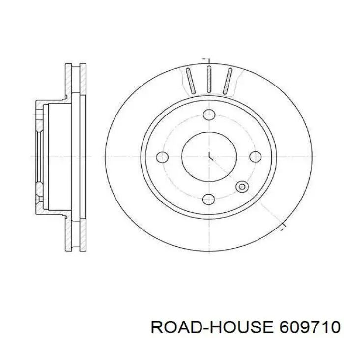 609710 Road House диск тормозной передний