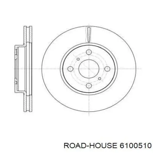 6100510 Road House disco do freio dianteiro