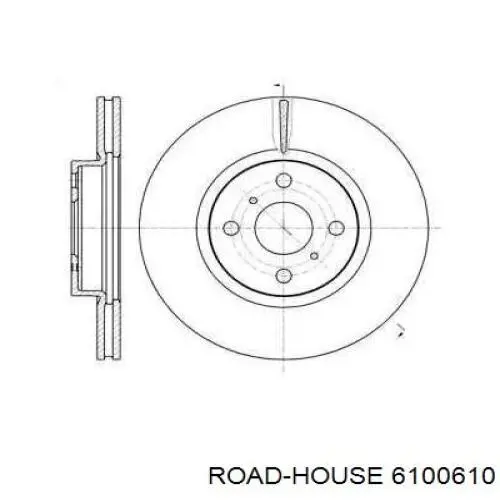 Передние тормозные диски 6100610 Road House