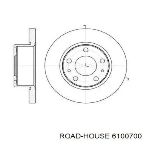 Передние тормозные диски 6100700 Road House