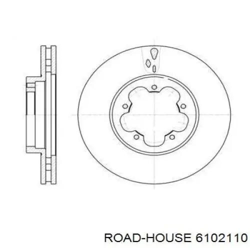 6102110 Road House disco do freio dianteiro