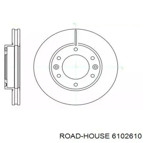 Передние тормозные диски 6102610 Road House