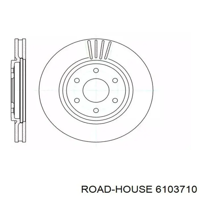 6103710 Road House disco do freio dianteiro