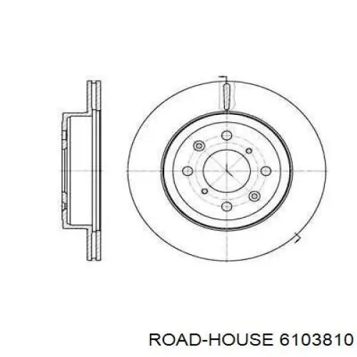 6103810 Road House disco do freio dianteiro