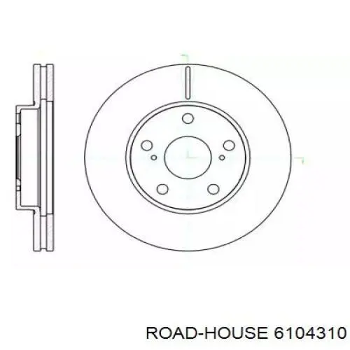 6104310 Road House disco do freio dianteiro