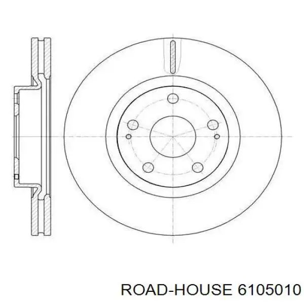 61050.10 Road House диск тормозной передний