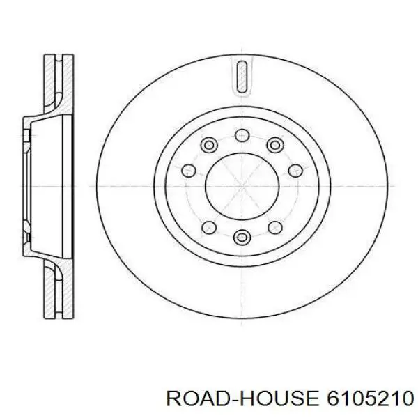 61052.10 Road House disco do freio dianteiro