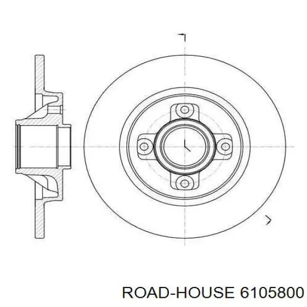 61058.00 Road House диск тормозной задний