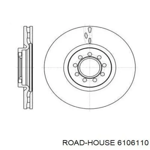 6106110 Road House диск тормозной передний