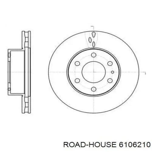 6106210 Road House диск тормозной передний