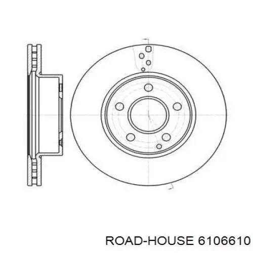 Передние тормозные диски 6106610 Road House