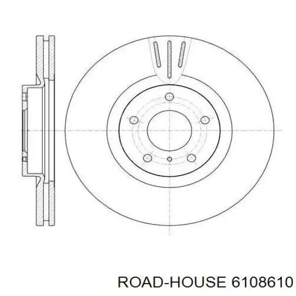 Передние тормозные диски 6108610 Road House