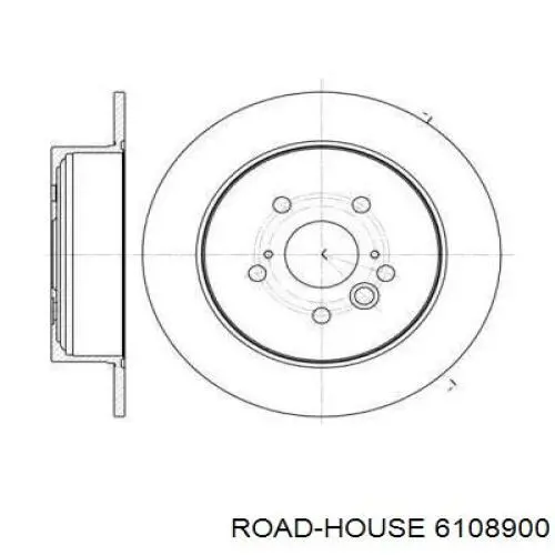 6108900 Road House disco do freio traseiro