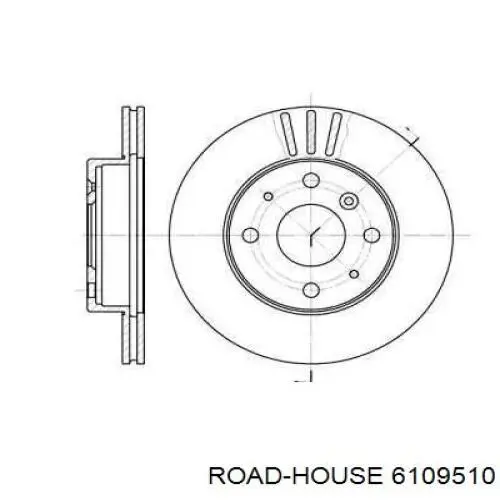 Передние тормозные диски 6109510 Road House