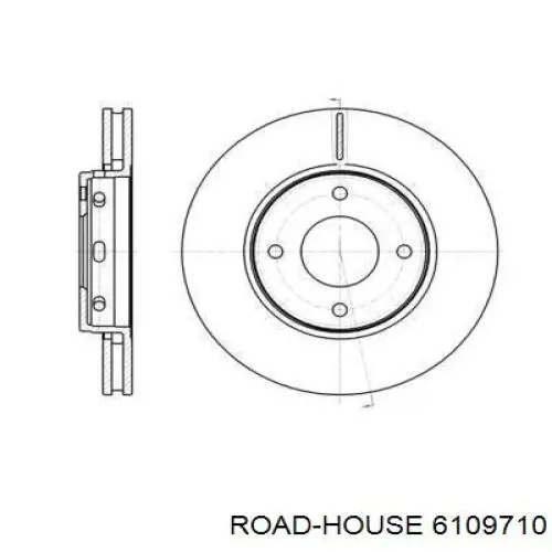 Передние тормозные диски 6109710 Road House