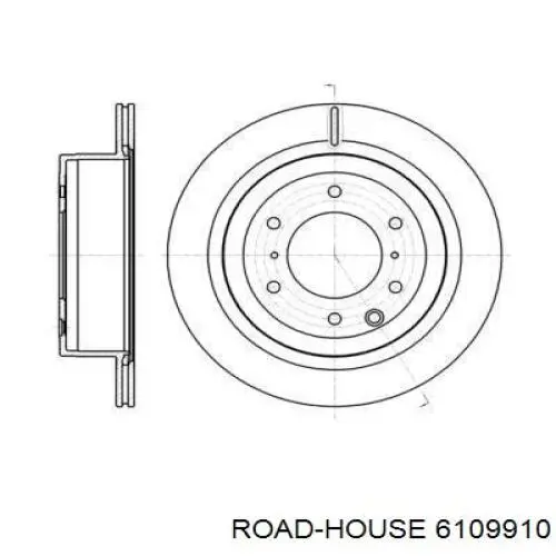 6109910 Road House disco do freio traseiro