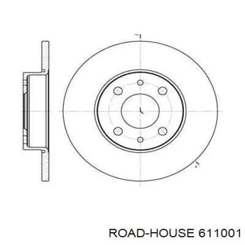 61100.1 Road House диск тормозной задний