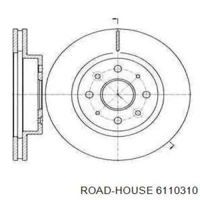 Передние тормозные диски 6110310 Road House