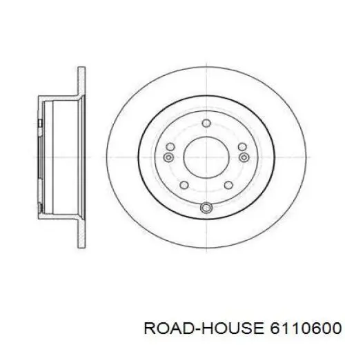 6110600 Road House диск тормозной задний