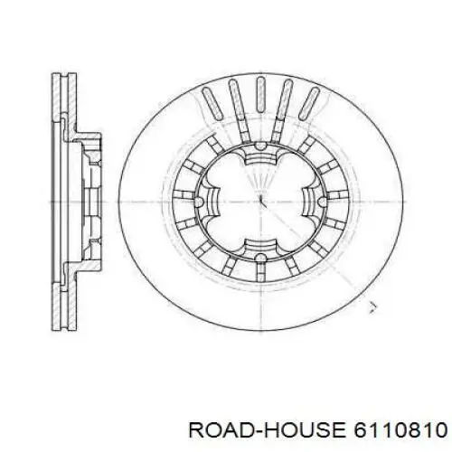 Передние тормозные диски 6110810 Road House