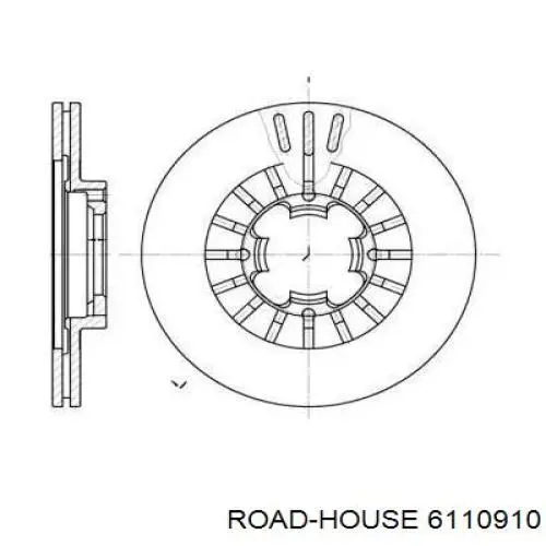 Передние тормозные диски 6110910 Road House