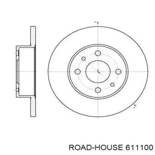 Передние тормозные диски 611100 Road House