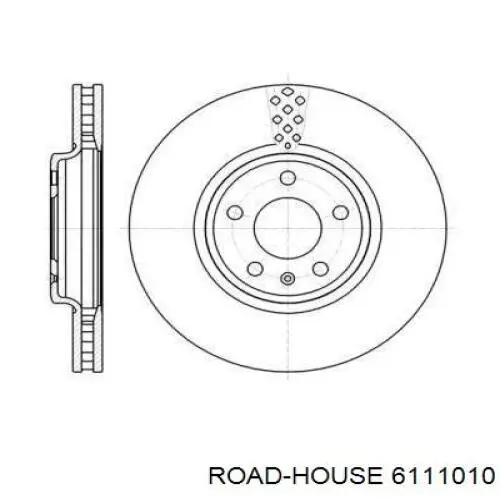 6111010 Road House disco do freio dianteiro