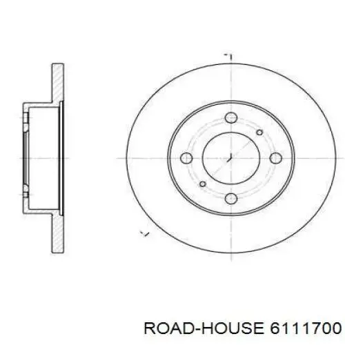 Передние тормозные диски 6111700 Road House