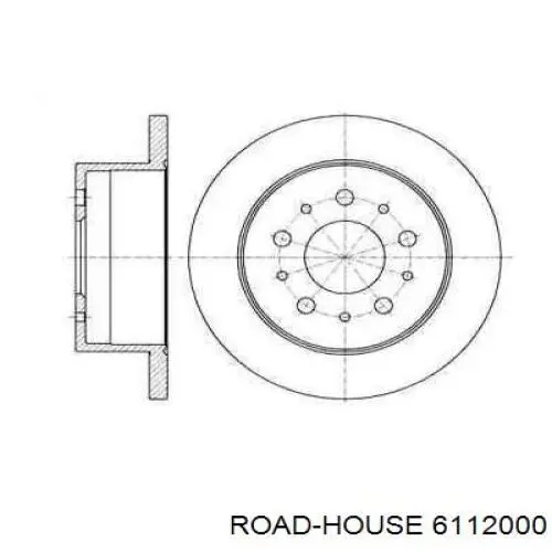 6112000 Road House disco do freio traseiro