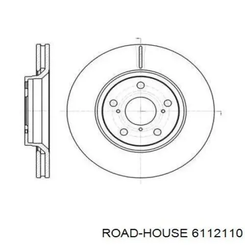 6112110 Road House disco do freio dianteiro