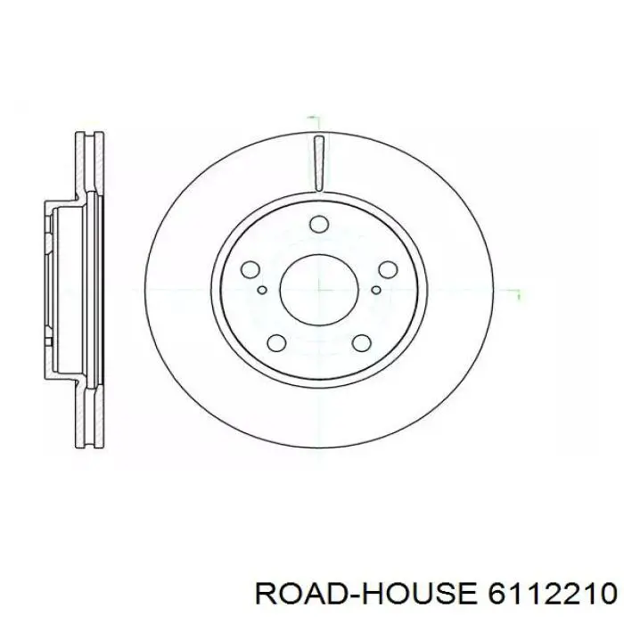 61122.10 Road House disco do freio dianteiro