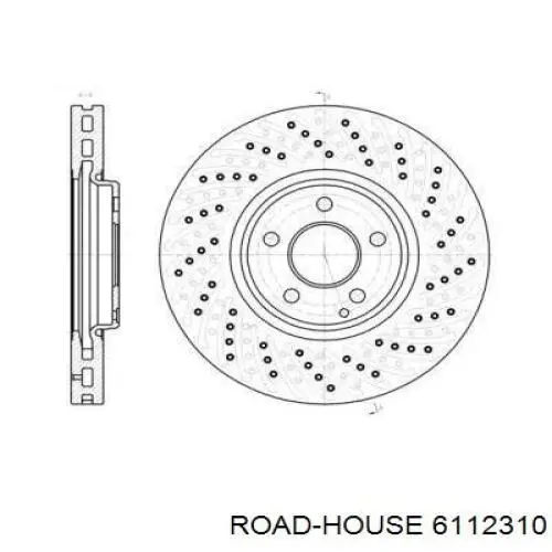 61123.10 Road House диск тормозной передний