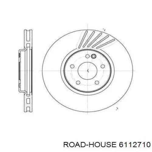 6112710 Road House disco do freio dianteiro