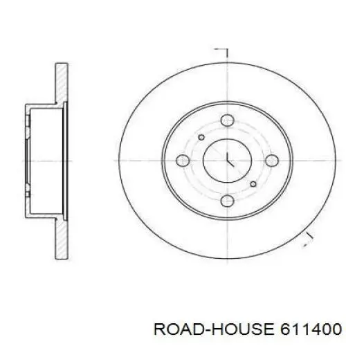 Передние тормозные диски 611400 Road House