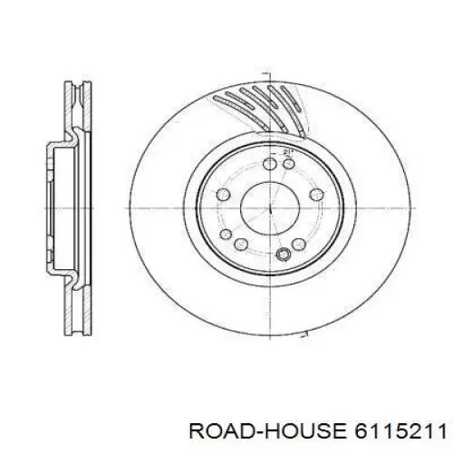 Передние тормозные диски 6115211 Road House