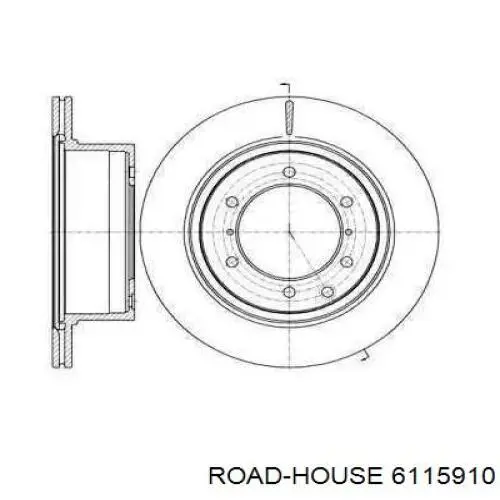 6115910 Road House disco do freio traseiro