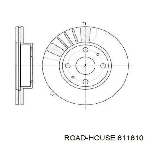 Передние тормозные диски 611610 Road House