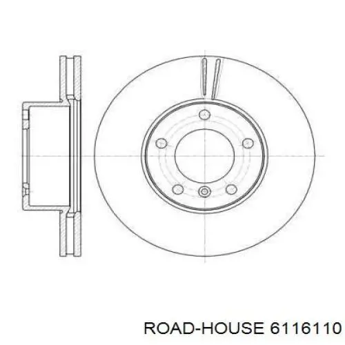 Передние тормозные диски 6116110 Road House